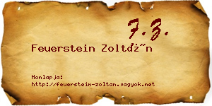 Feuerstein Zoltán névjegykártya